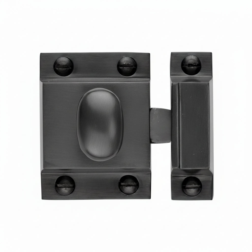 Heritage V1112 Matt Black Cupboard Catch 53x40mm