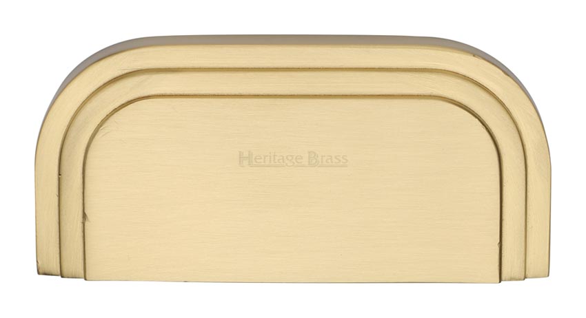 Heritage C1740 Satin Brass Bauhaus Drawer Pull