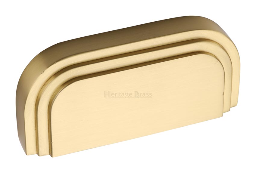 Heritage C1740 Satin Brass Bauhaus Drawer Pull