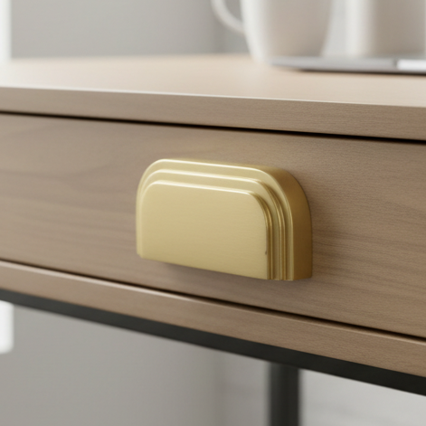 Heritage C1740 Satin Brass Bauhaus Drawer Pull