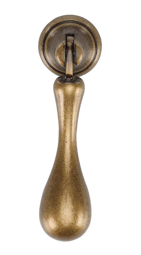 Distressed Brass Classic Cabinet Drop Pull 63mm