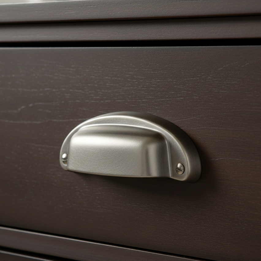 Distressed Pewter Classic Drawer Pull 97mm