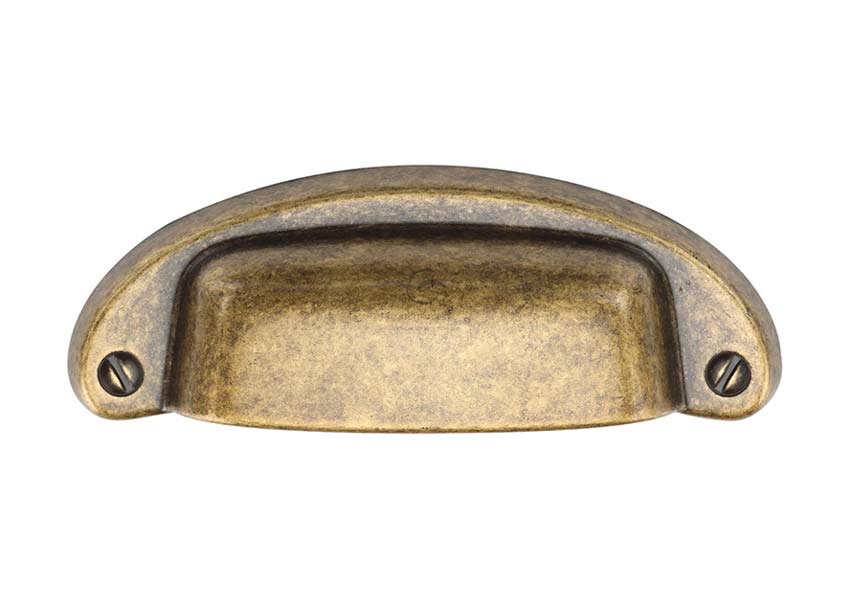 Distressed Brass Classic Drawer Pull 97mm