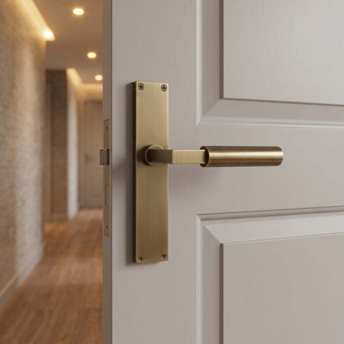 Heritage VT6310 Antique Brass Bauhaus Latch Handles