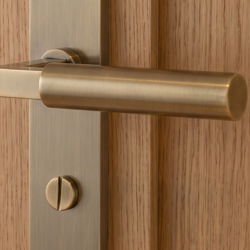 Heritage VT6330 Antique Brass Bauhaus Bathroom Handles