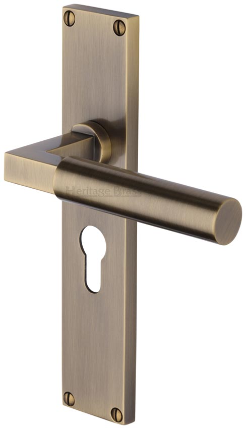 Heritage VT6348 Antique Brass Bauhaus Euro Handles