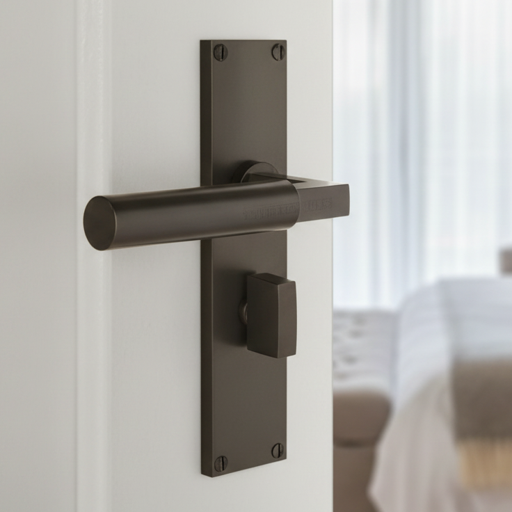 Heritage VT6330 Matt Bronze Bauhaus Bathroom Handles