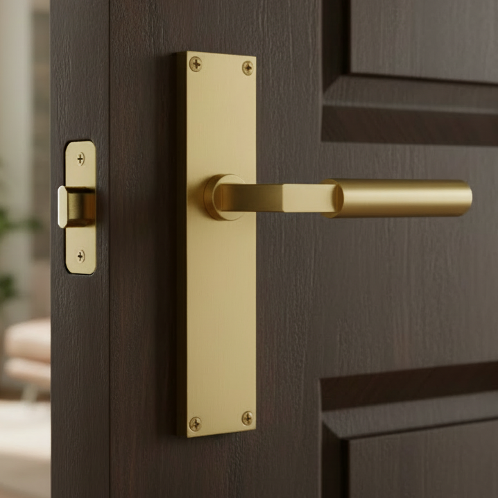 Heritage VT6310 Satin Brass Bauhaus Latch Handles