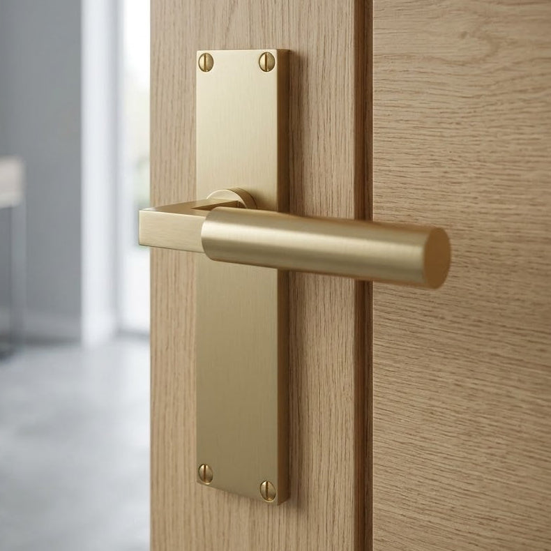 Heritage VT6310 Satin Brass Bauhaus Latch Handles