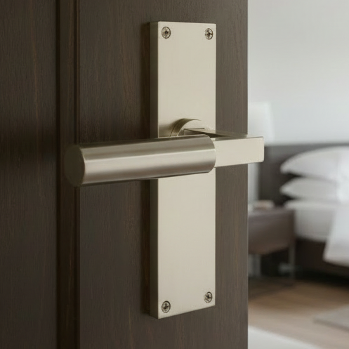 Heritage VT6310 Satin Nickel Bauhaus Latch Handles