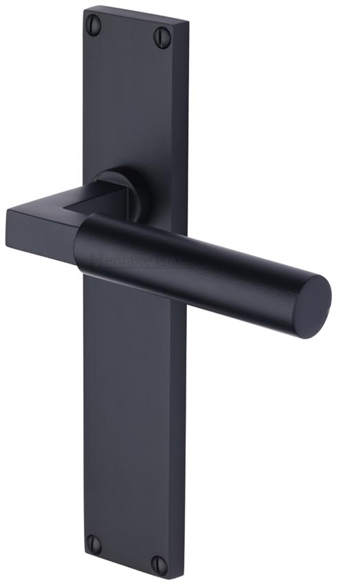 Heritage VT6310 Matt Black Bauhaus Latch Handles