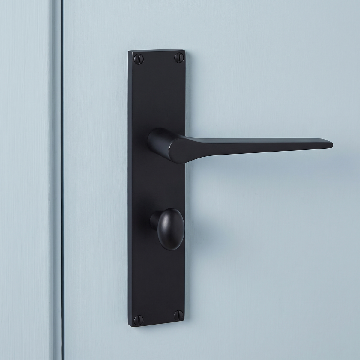 Gio Matt Black Bathroom Door Handles VT8130