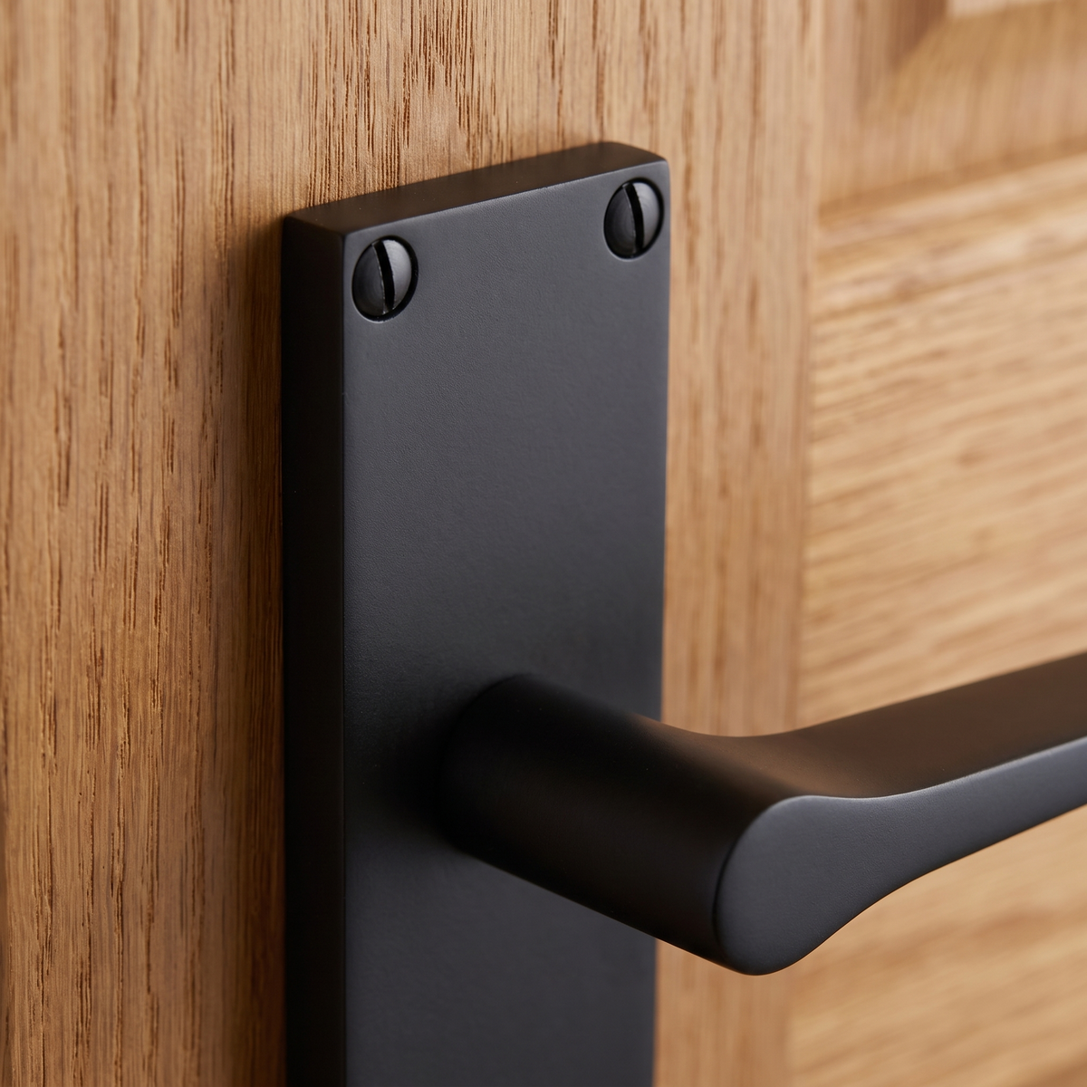 Gio Matt Black Bathroom Door Handles VT8130