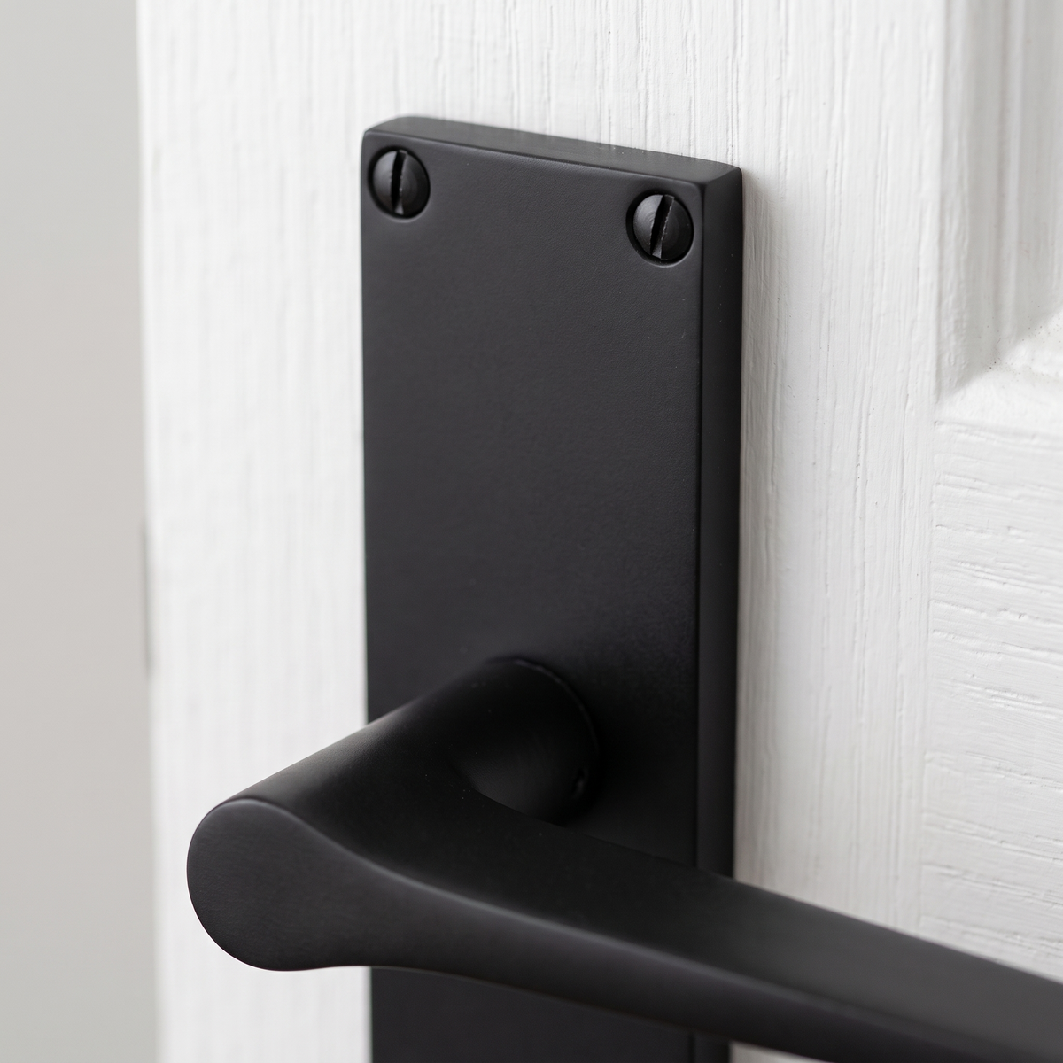 Gio Matt Black Euro Profile Door Handles VT8148