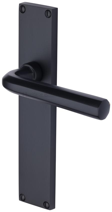 Octave Matt Black Latch Door Handles VT5910