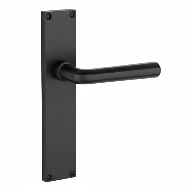 Octave Matt Black Latch Door Handles VT5910