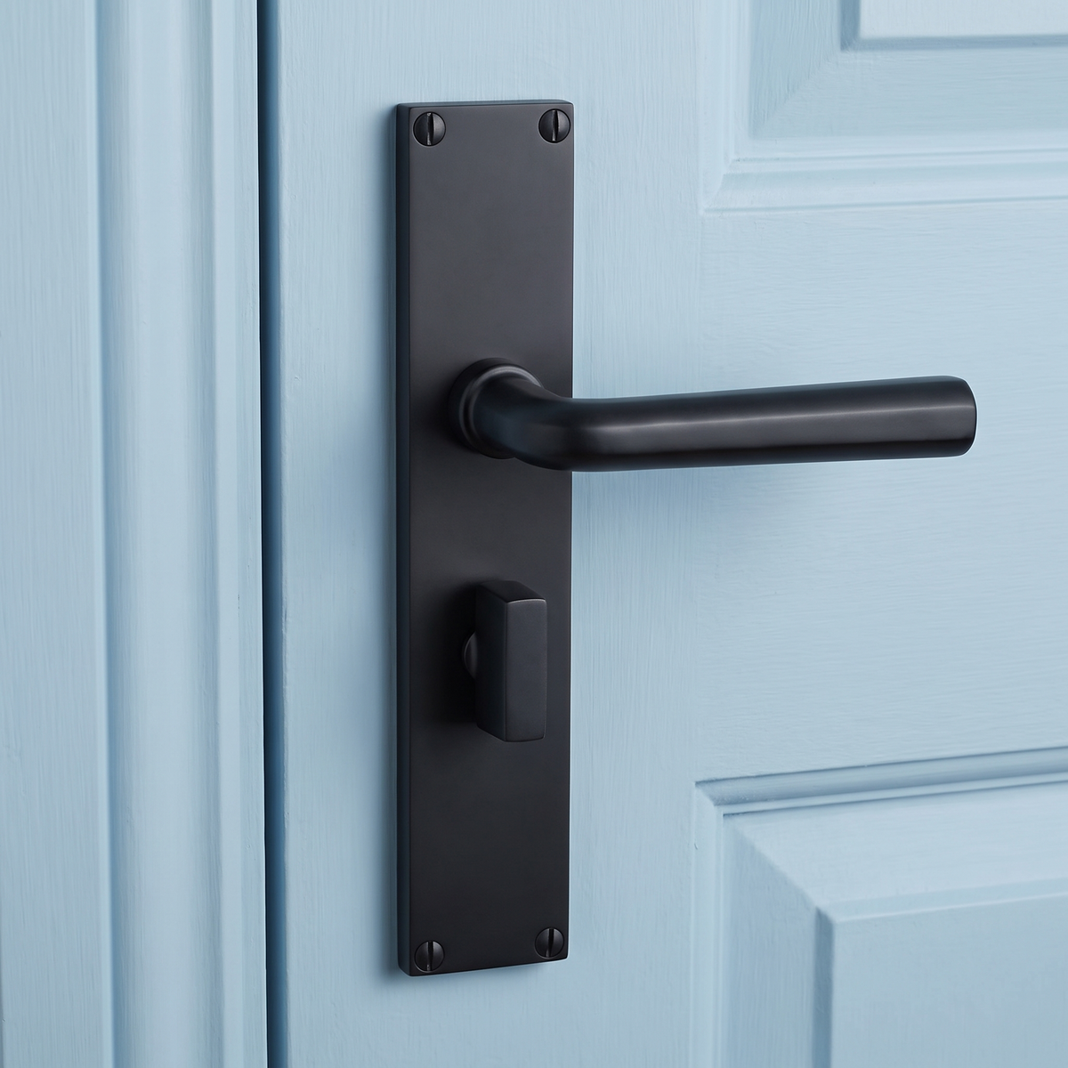 Octave Matt Black Bathroom Door Handles VT5930