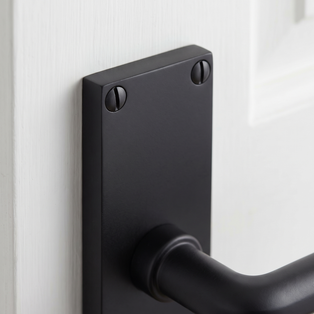 Octave Matt Black Bathroom Door Handles VT5930