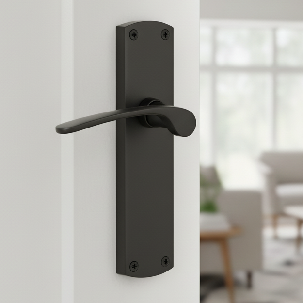 Heritage DIP7810 Matt Black Diplomat Latch Door Handles