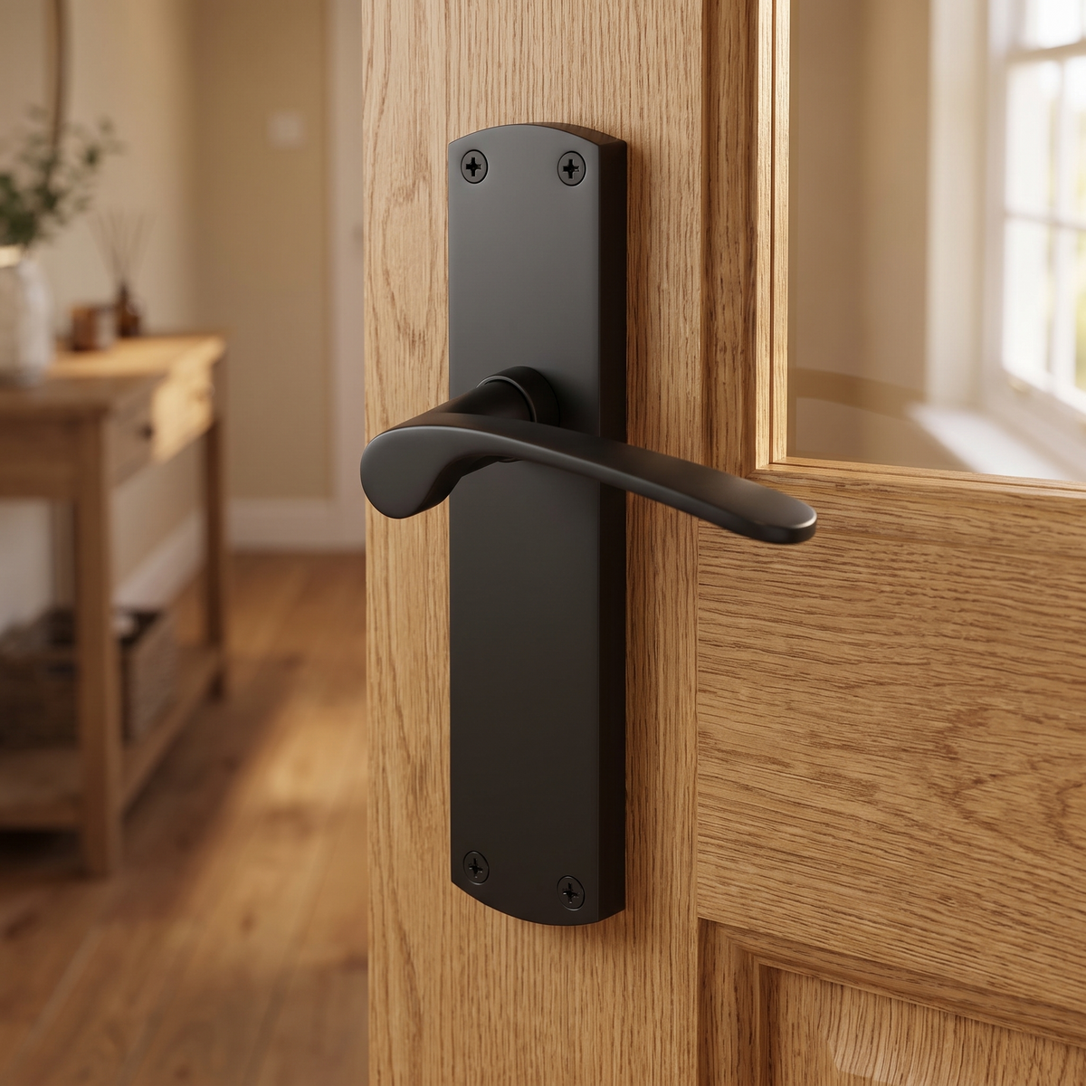 Heritage DIP7810 Matt Black Diplomat Latch Door Handles