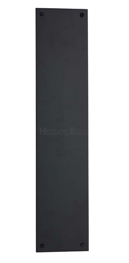 Heritage V740 Matt Black Finger Plate 350x76mm