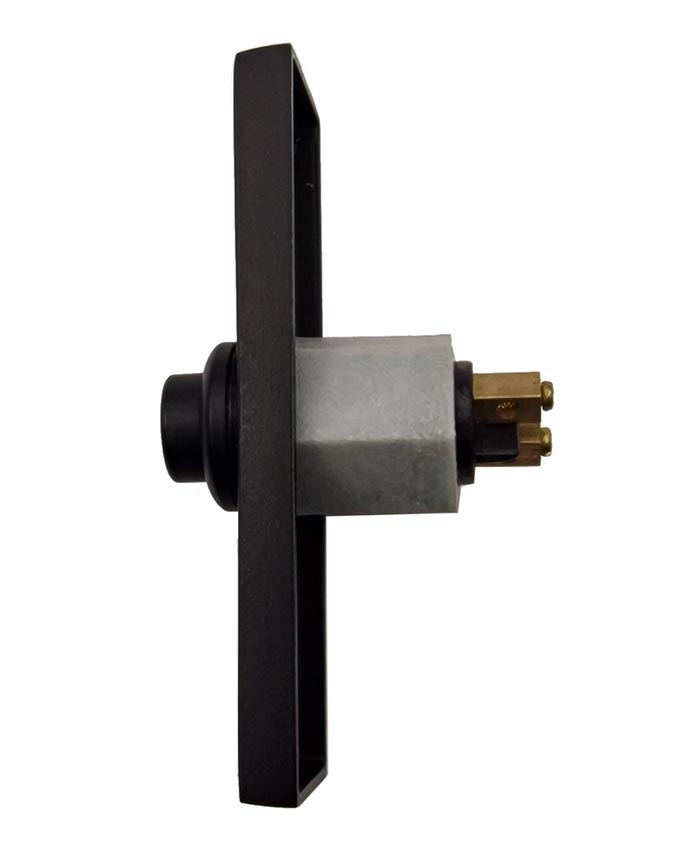 Heritage V1182 Matt Black Bell Push 76x25mm