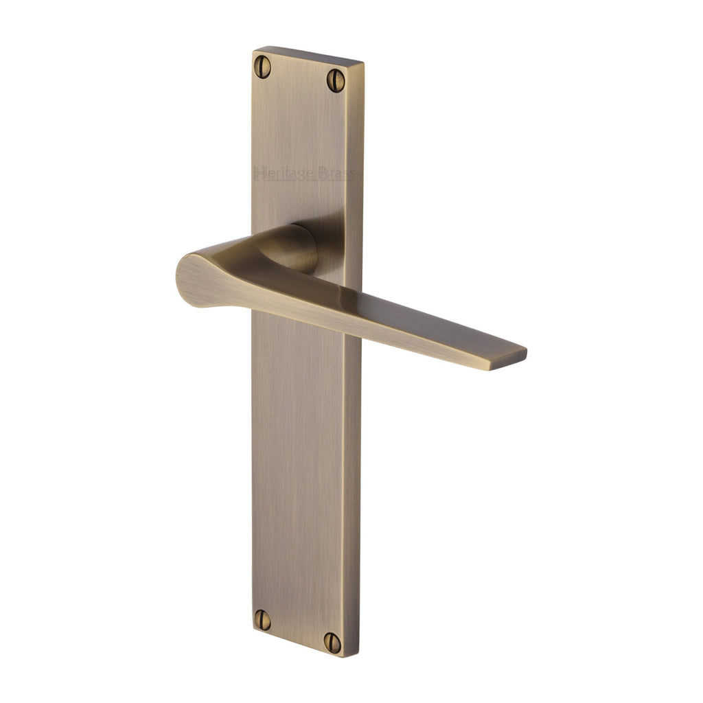 Gio Antique Brass Latch Door Handles VT8110-AT
