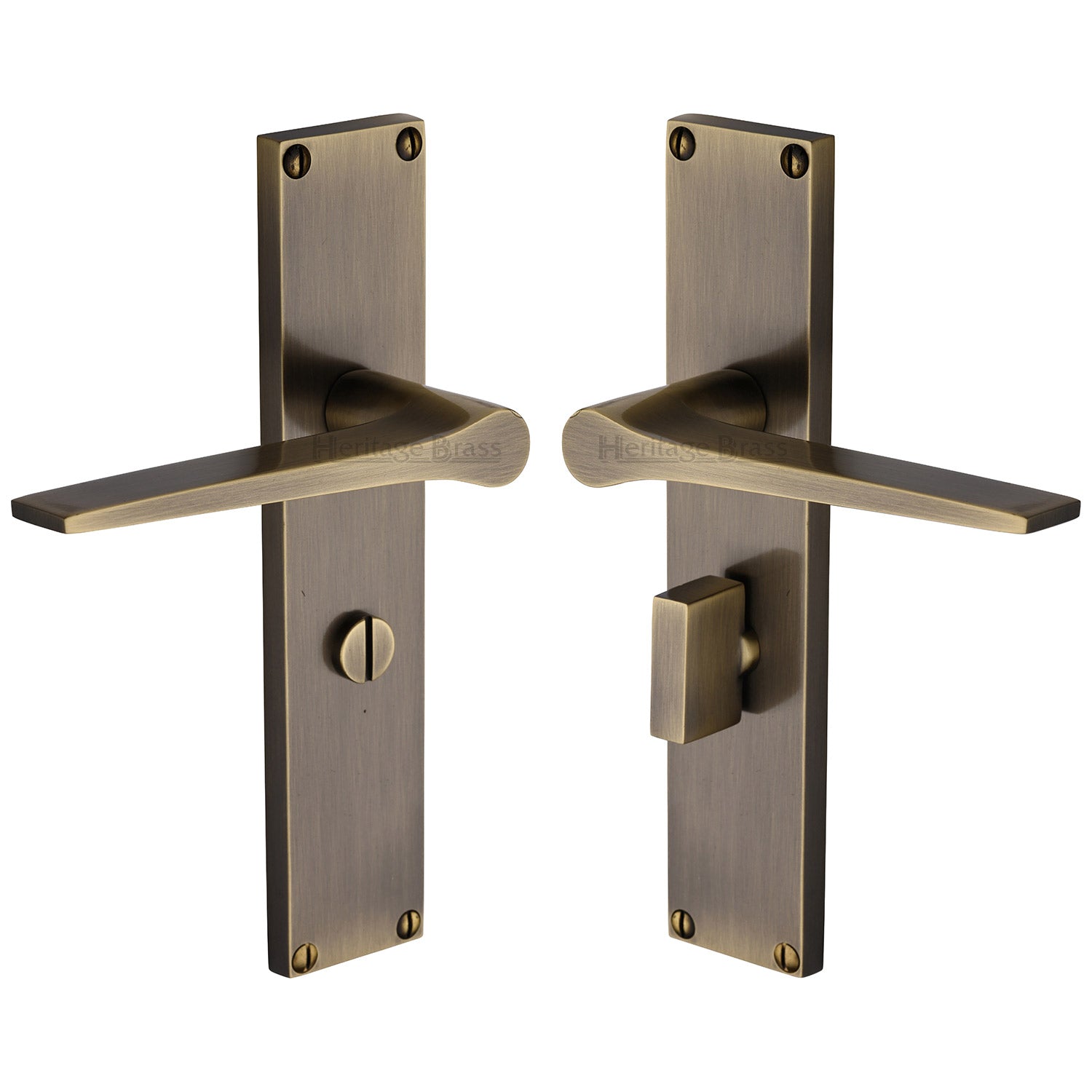 Gio Antique Brass Bathroom Door Handles VT8130-AT