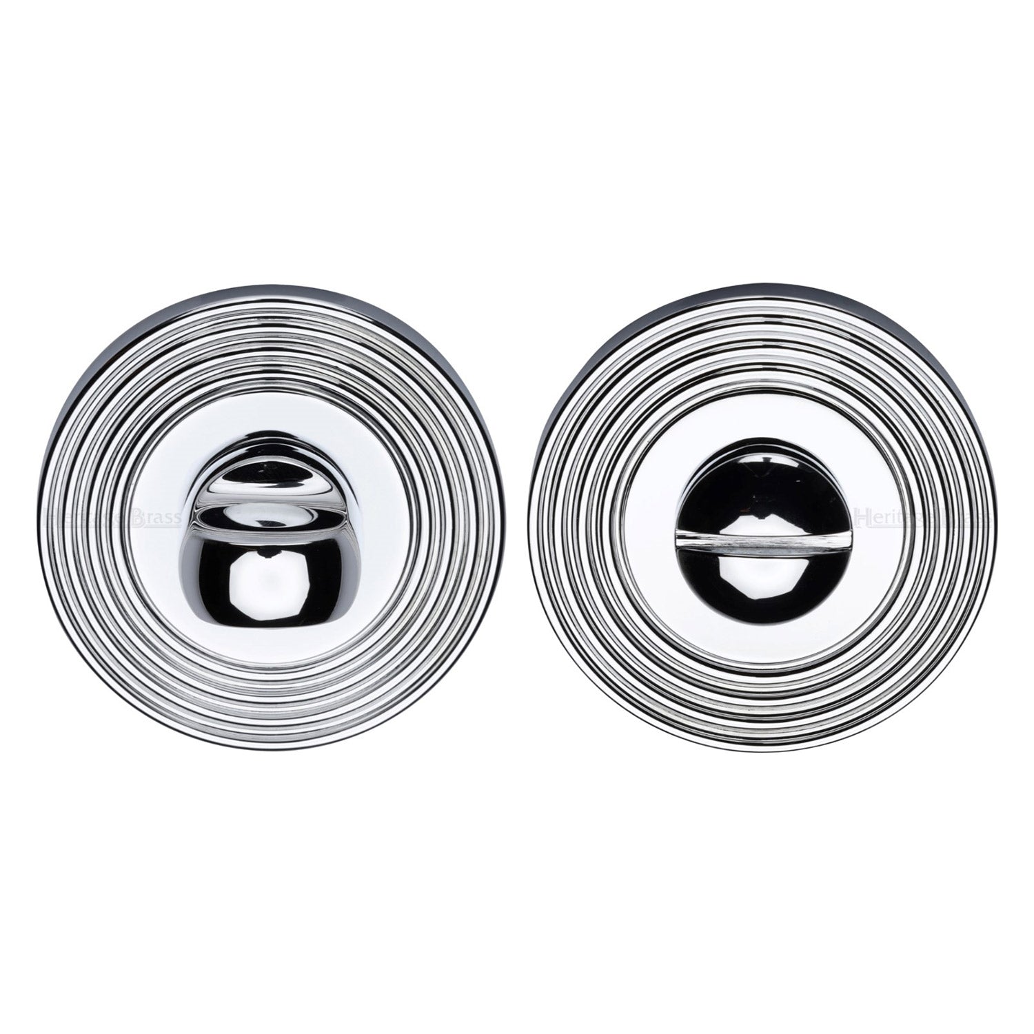 Polished Chrome Reeded Turn and Release 53mm RR4049-PC