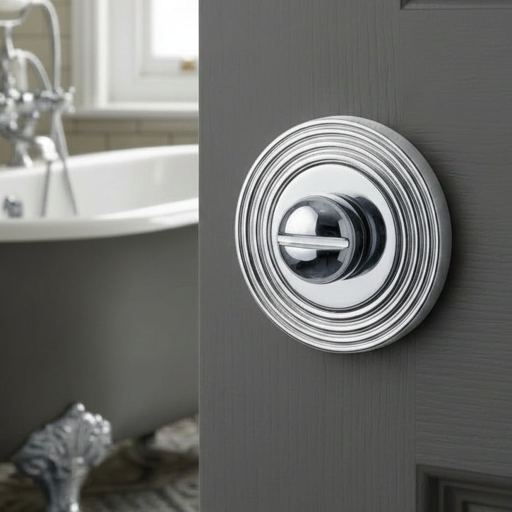 Polished Chrome Reeded Turn and Release 53mm RR4049-PC