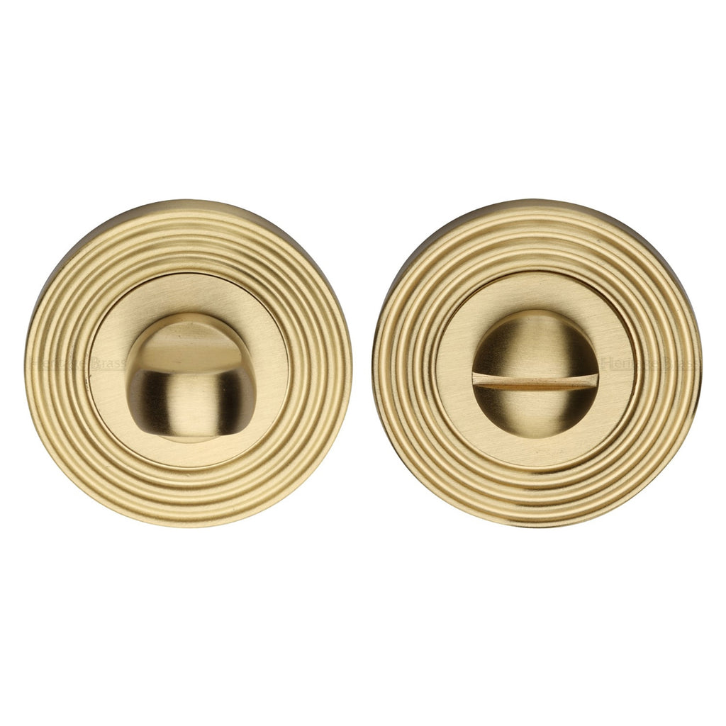 Satin Brass Reeded Turn and Release 53mm RR4049-SB