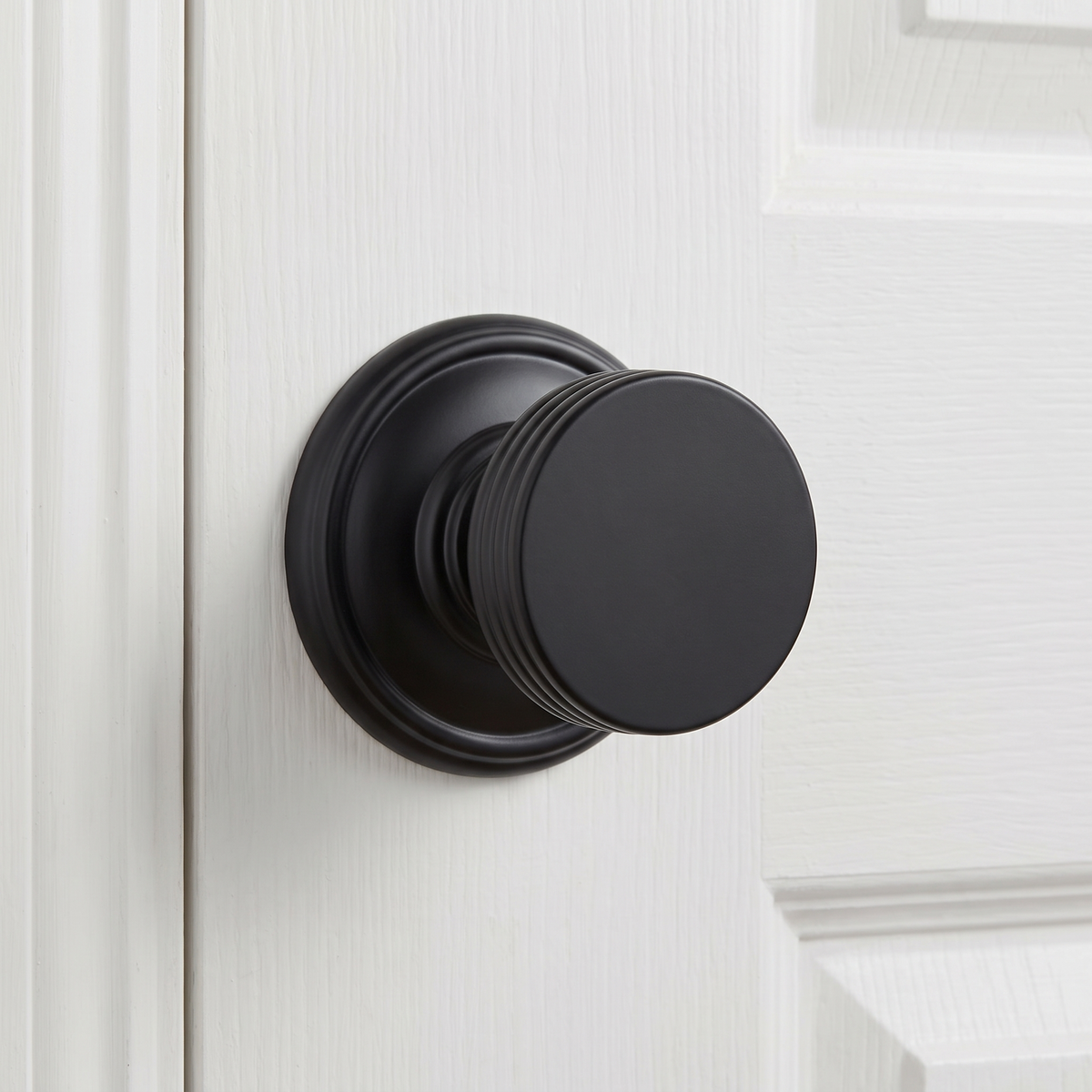 Oxford Matt Black Door Knob Set SB2124BLK