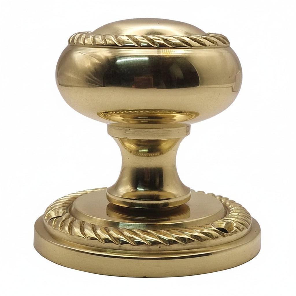 Georgian Polished Brass Mortice Door Knobs SB2119PB