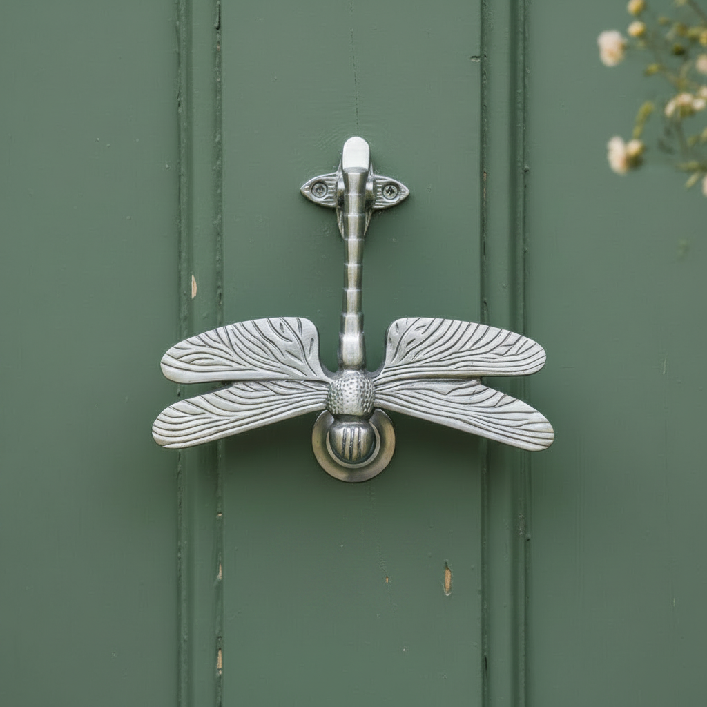 Dragonfly Door Knocker Satin Chrome 145mm SB4108SC