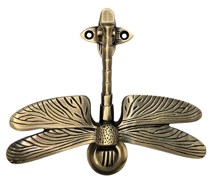 Dragonfly Door Knocker Antique Brass 145mm SB4108ANT