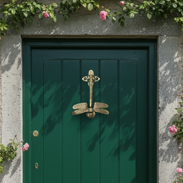 Dragonfly Door Knocker Antique Brass 145mm SB4108ANT