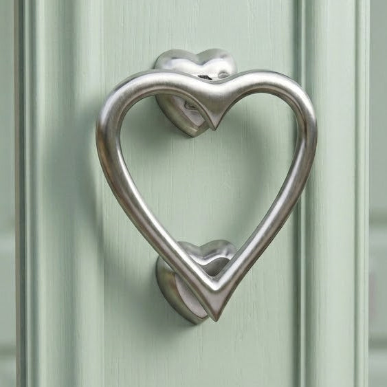 Heart Door Knocker Satin Chrome 135mm SB4110SC