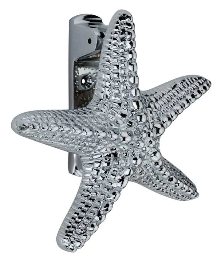 Polished Chrome Starfish Door Knocker 155mm SB4112PC