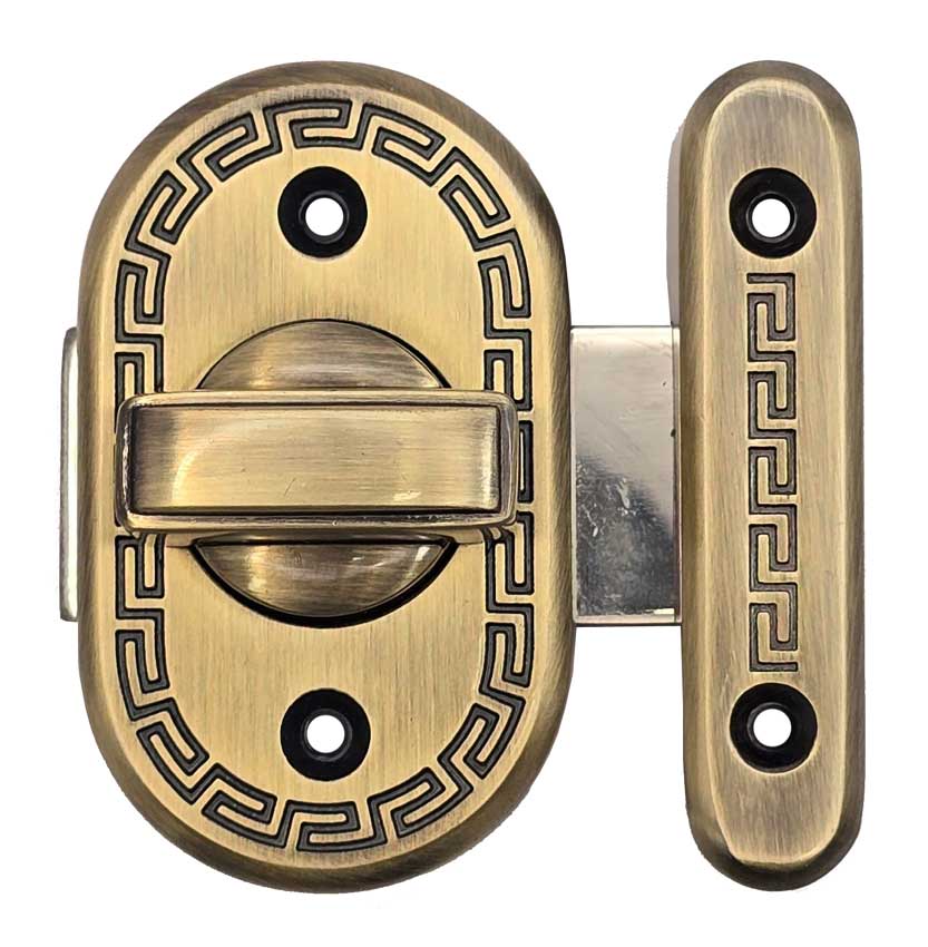 Delta Cupboard Catch Antique Brass 75x45mm