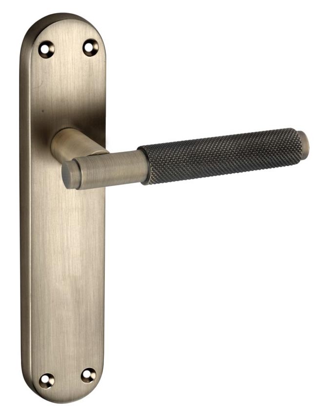 Connaught Antique Brass Knurled Latch Door Handles