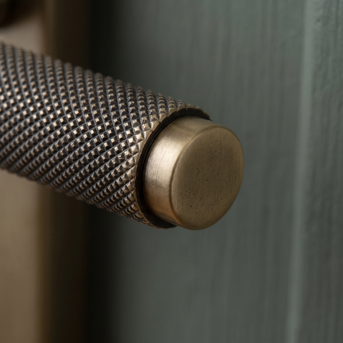 Connaught Antique Brass Knurled Latch Door Handles