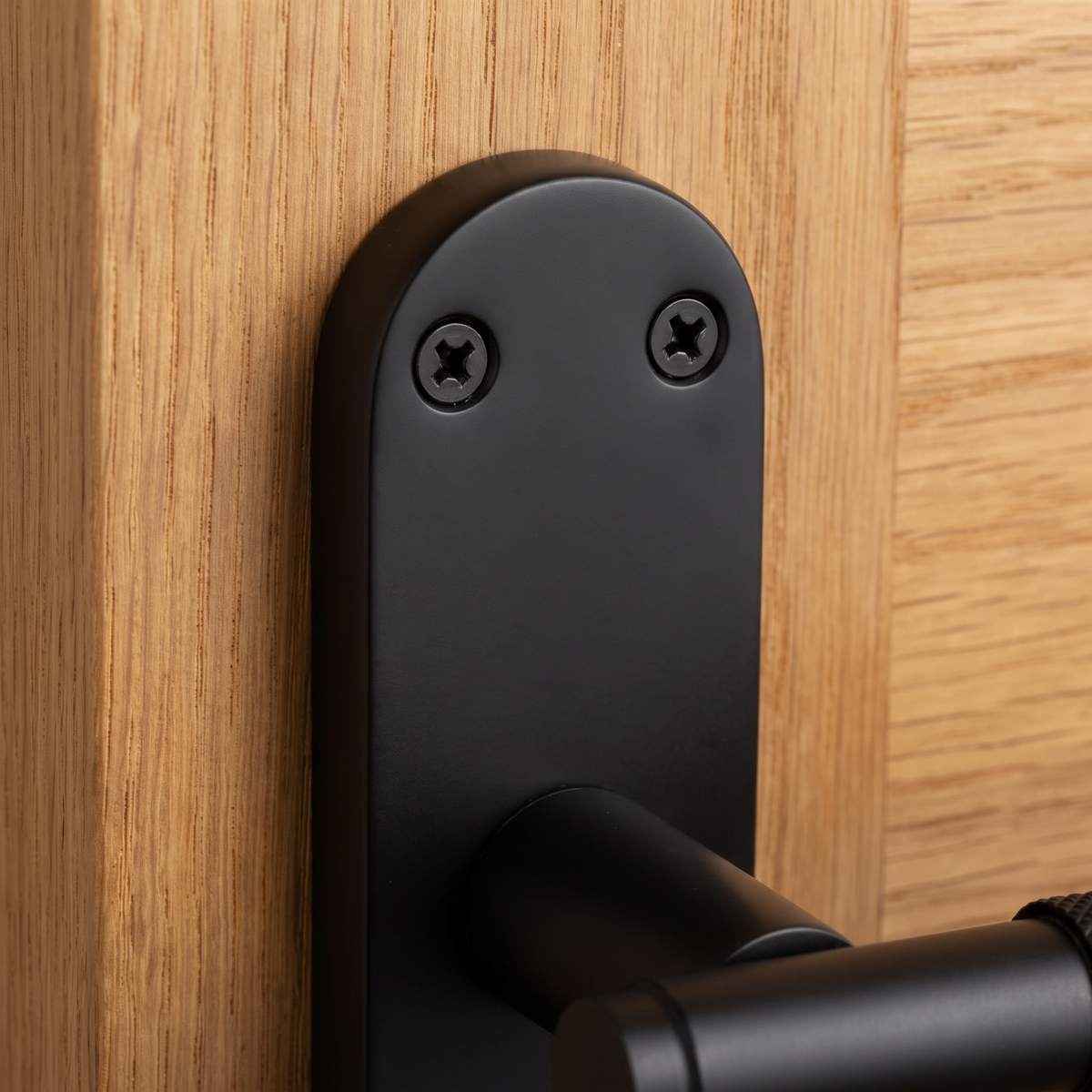 Connaught Matt Black Knurled Latch Door Handles