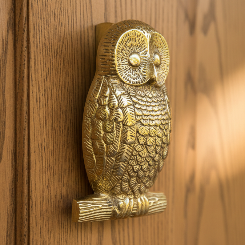 Polished Brass Owl Door Knocker SB4109PB