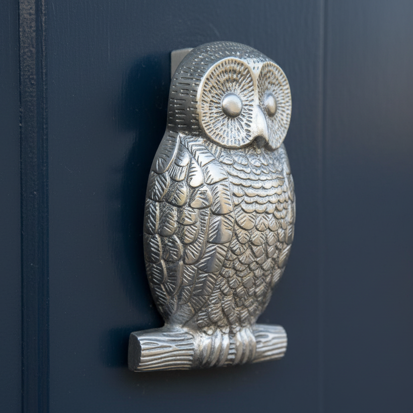 Satin Chrome Owl Door Knocker SB4109SC