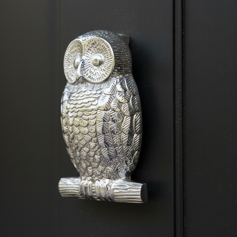 Polished Chrome Owl Door Knocker SB4109PC