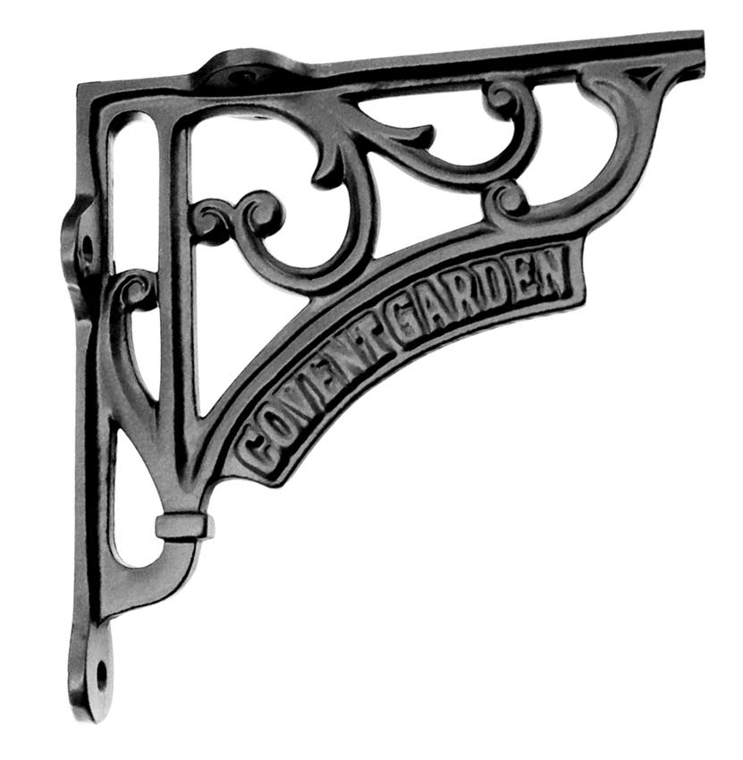 Covent Garden Matt Black Cast Iron Shelf Brackets 150mm BR708BLK