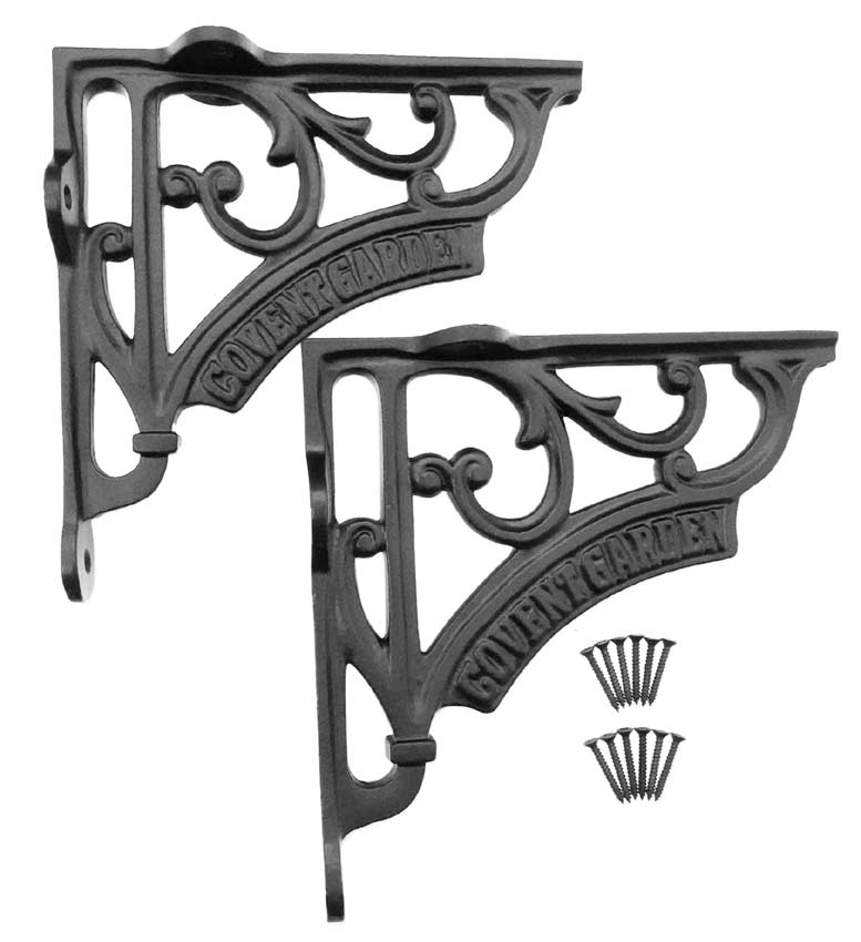 Covent Garden Matt Black Cast Iron Shelf Brackets 150mm BR708BLK