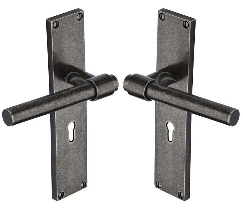 Rustic Pewter Fountain Door Handles