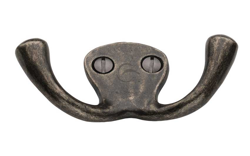 Rustic Pewter Double Hook 75mm