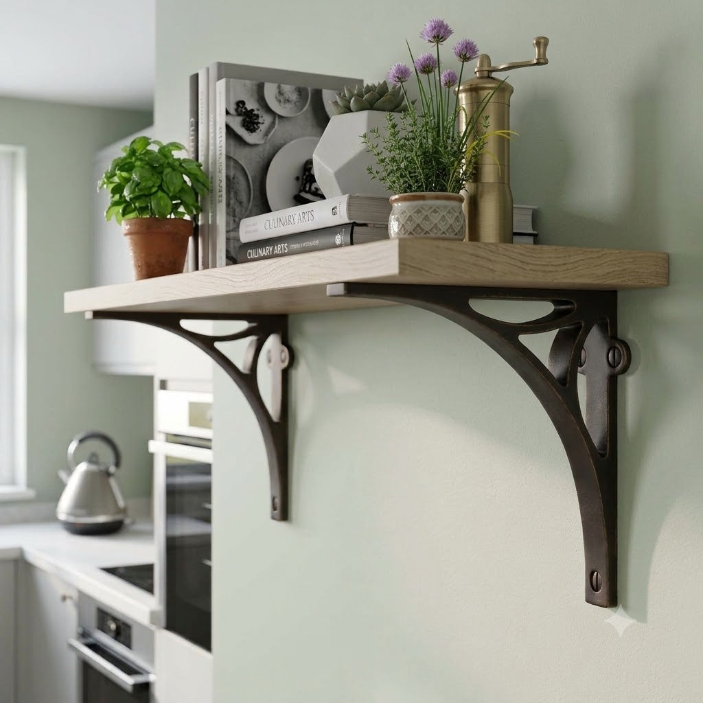Matt Bronze Bridge Heavy Shelf Brackets 6x5in